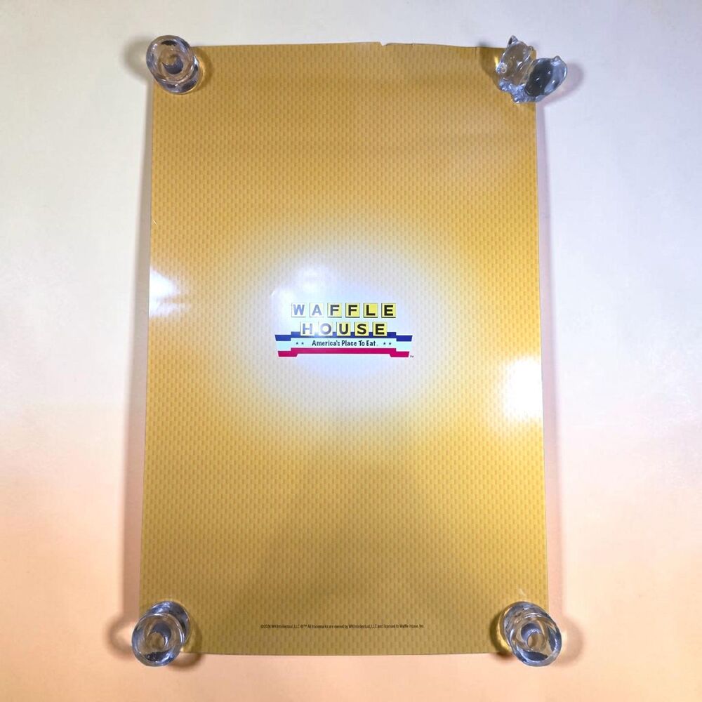 Waffle House Americas Place to Eat Logo Poster 23x35 In-Store Display Yellow